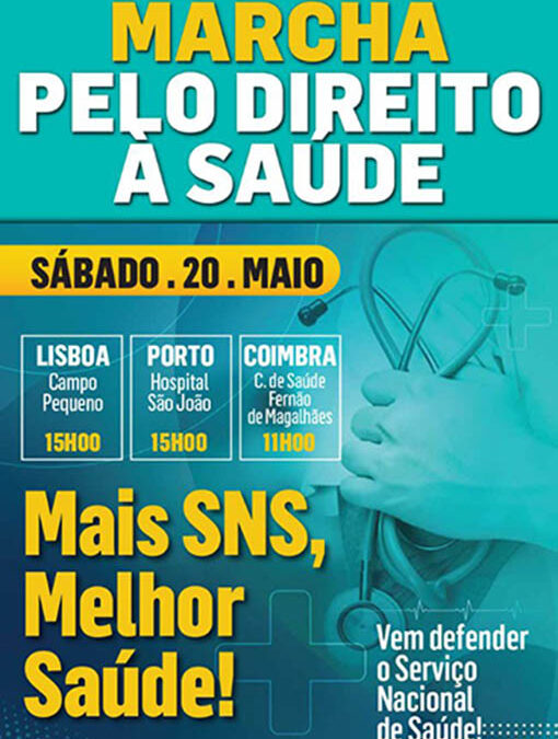 Marcha pelo direito à Saúde, em Lisboa, Porto e Coimbra