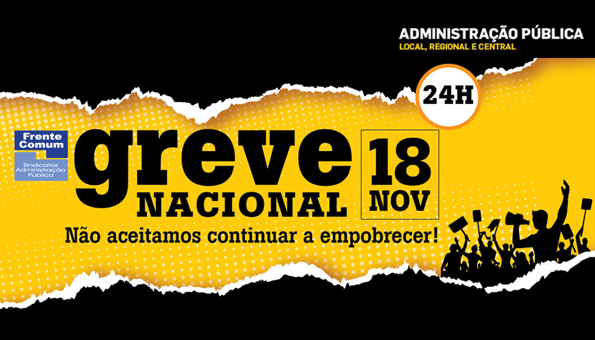 FNAM emite pré-aviso de greve para 18 de novembro