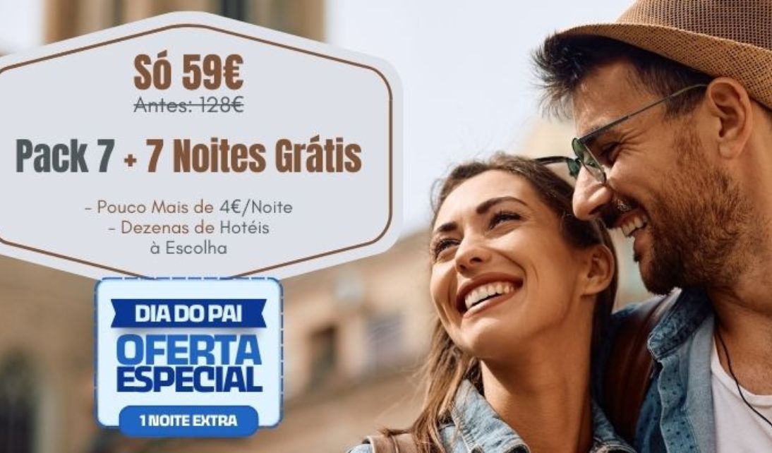 PACK/TALONÁRIO 7 NOITES + 7 Noites de Oferta + 1 Noite Oferta Extra
